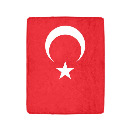 Red blanket with Turkish flag design from Luv My Flag.
