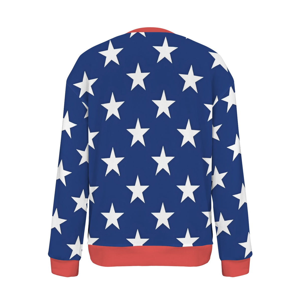 USA/American Flag Inspired Women's Crew Neck Sweater Style-2 Printed in the USA