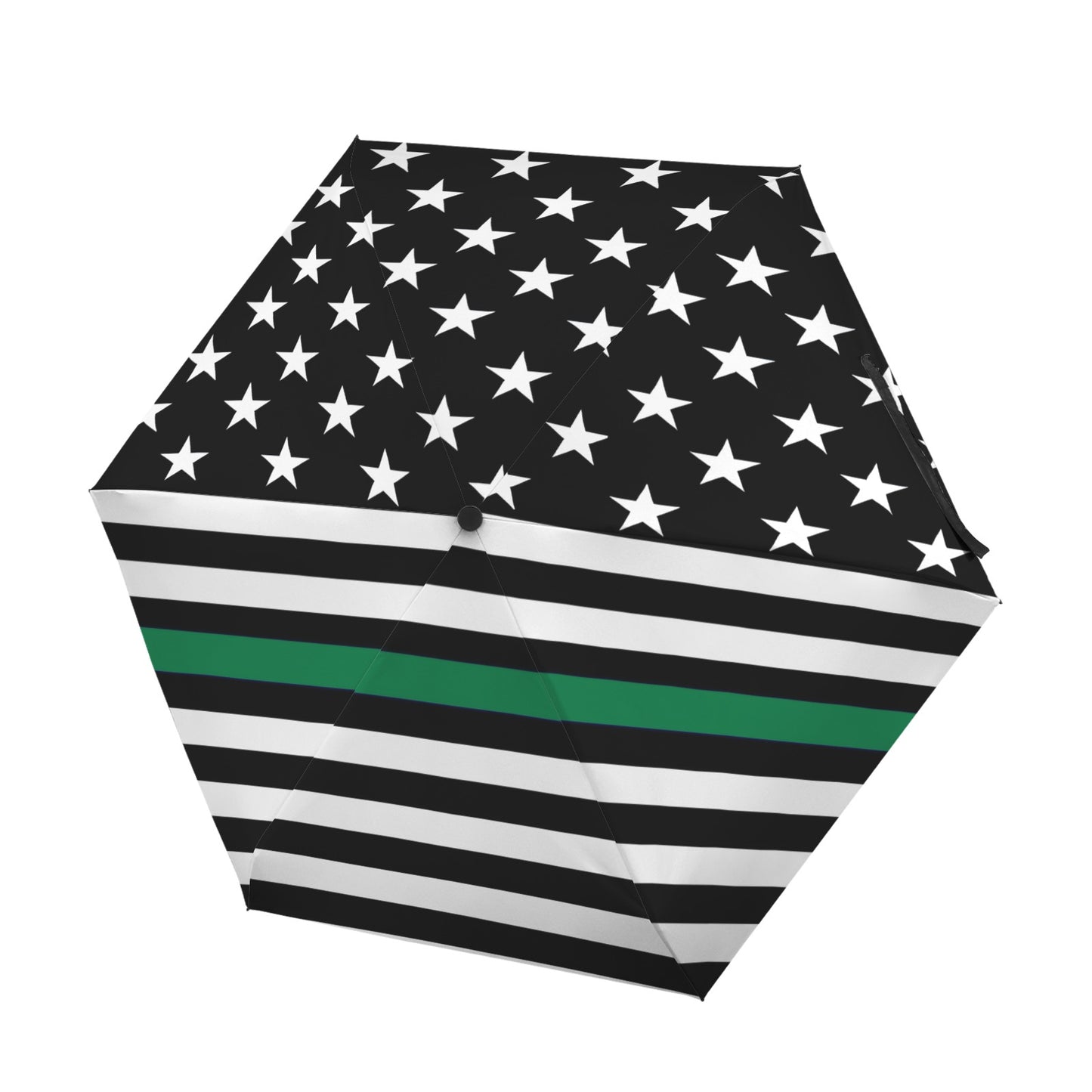 Thin Green Line Flag Inspired Mini Compact Umbrella