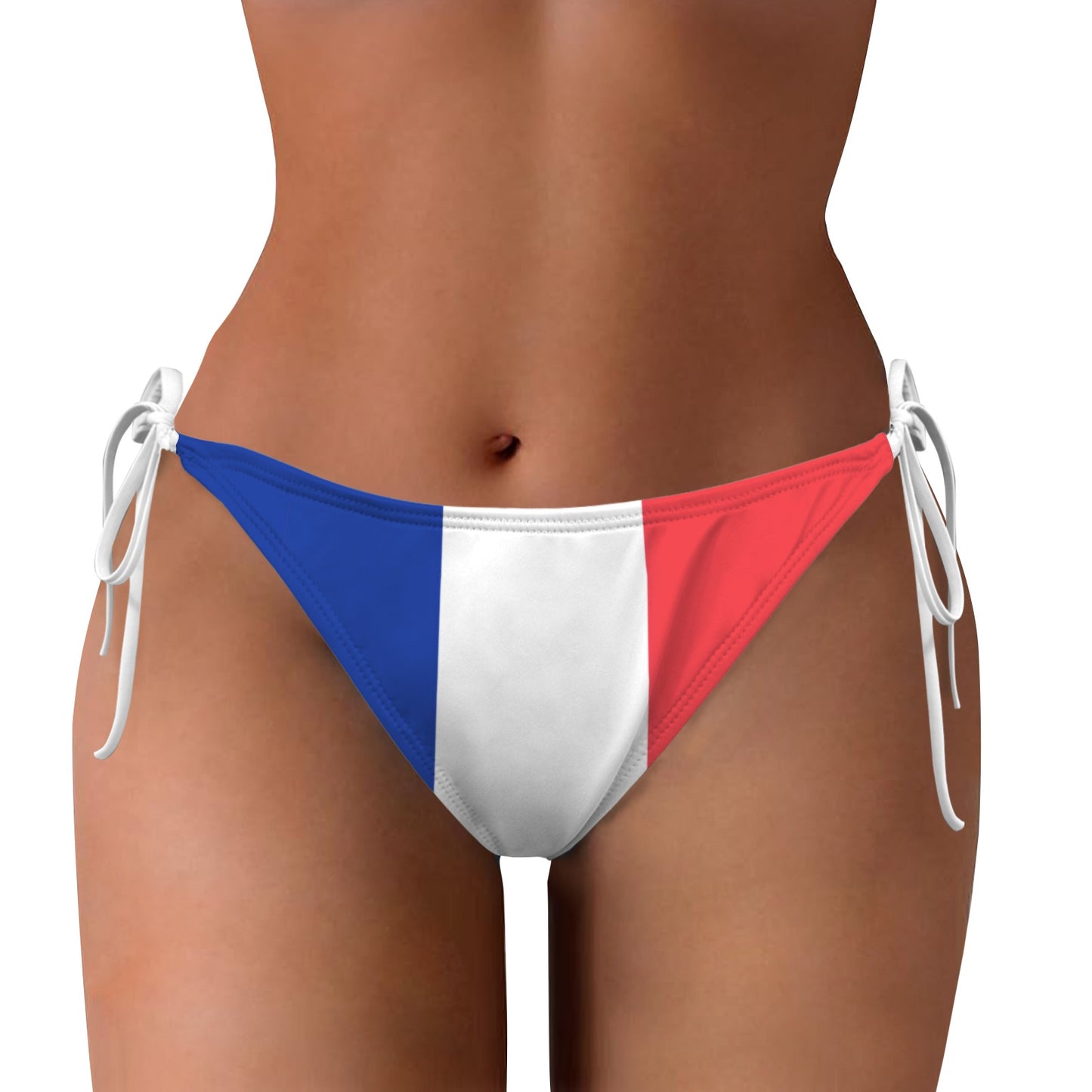 France Flag Inspired Side-Tie Bikini Bottom