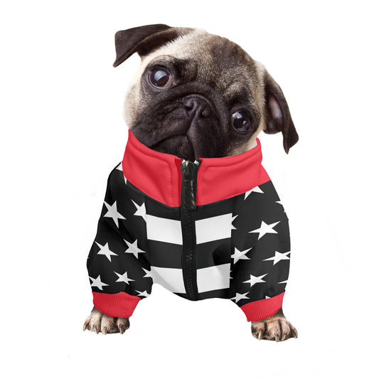 Thin Red Line Flag Pet Hooded Sweatshirt