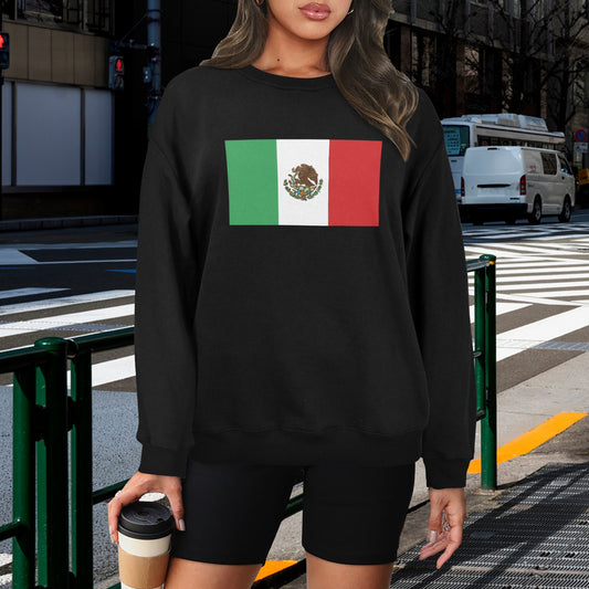 Mexico Flag Unisex Fleece Sweatshirt (Made in the USA)