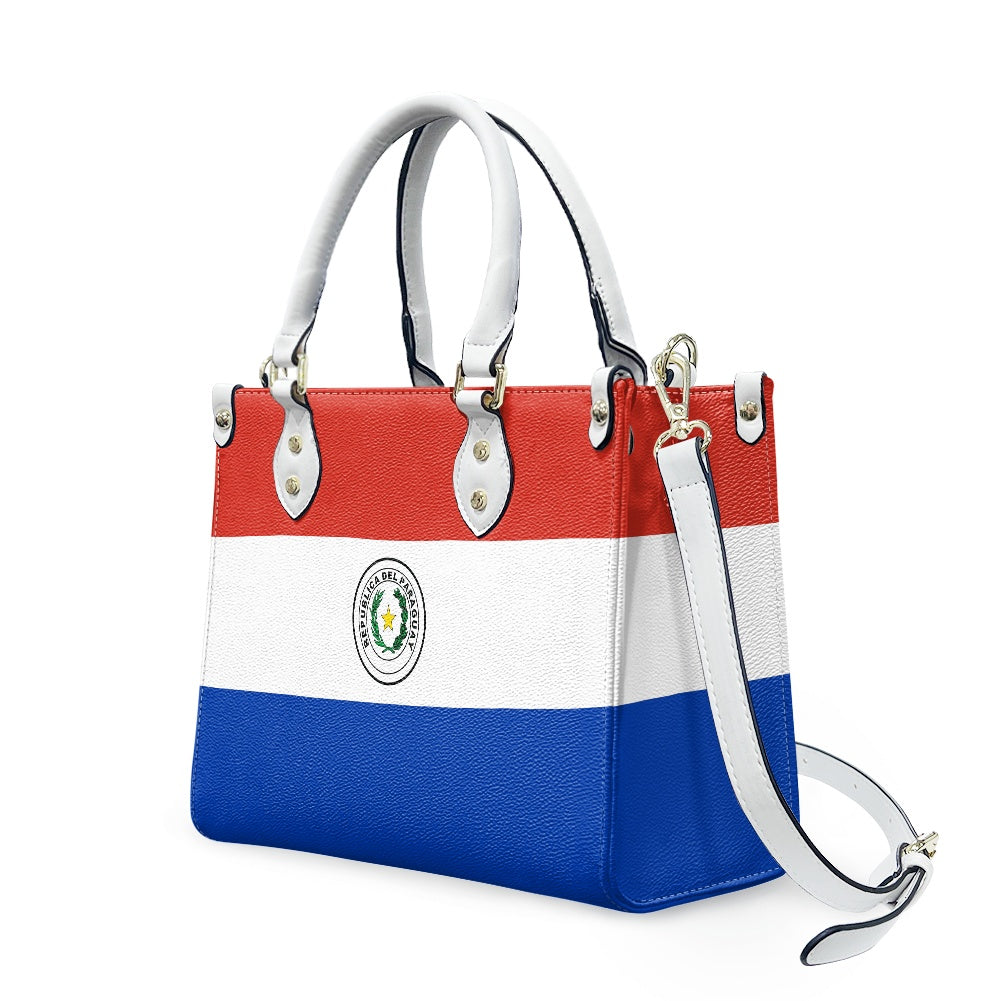 Paraguay Flag Bag With Flair Today – PU Leather Purse for Work or Play - Luv My Flag