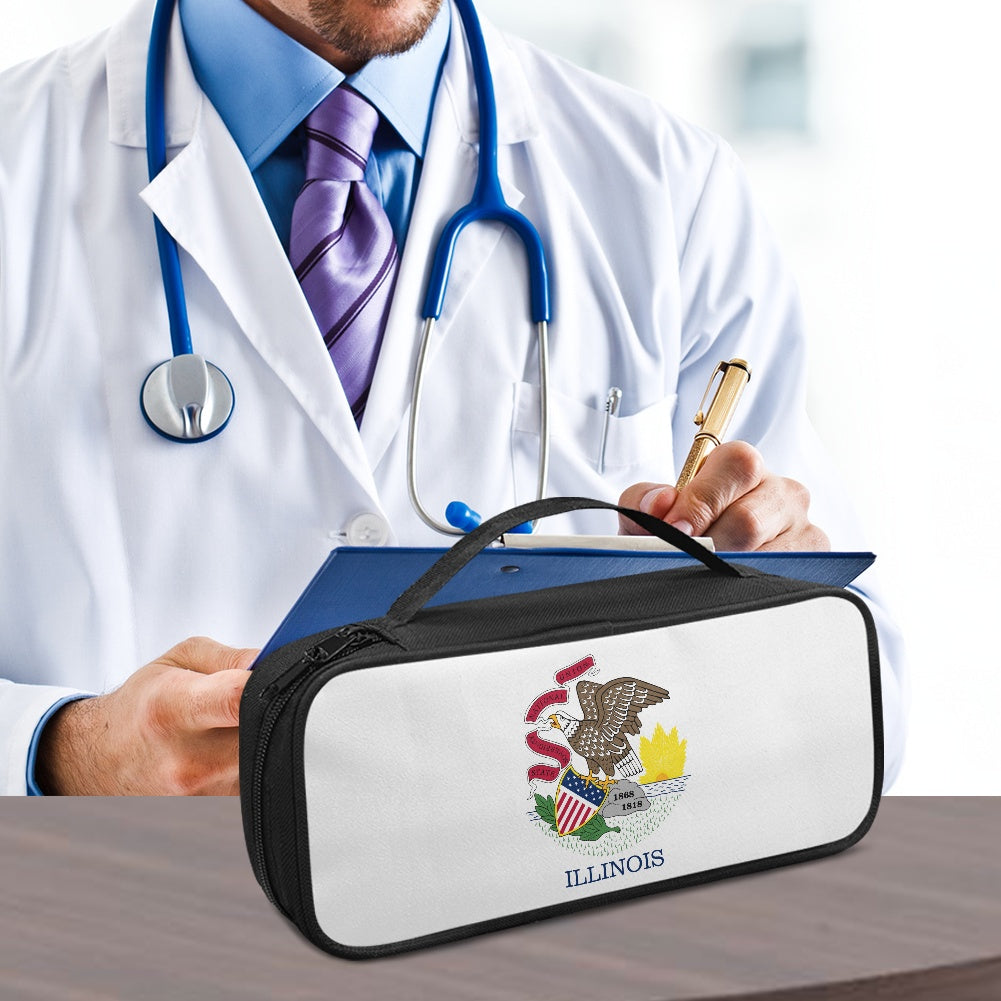 Illinois Flag Inspired Stethoscope Storage Bag