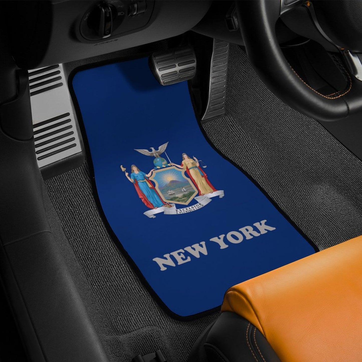 New York Flag Inspired Car Floor Mats(4pcs)