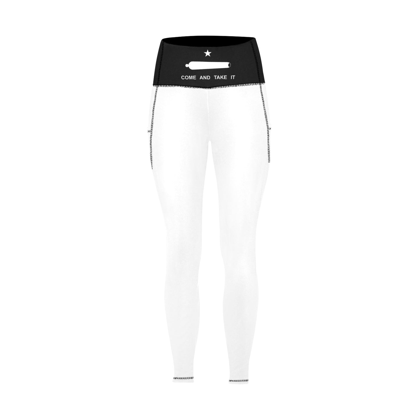 Come and Take It Flag Inspired Women's High Waist Leggings with Pockets