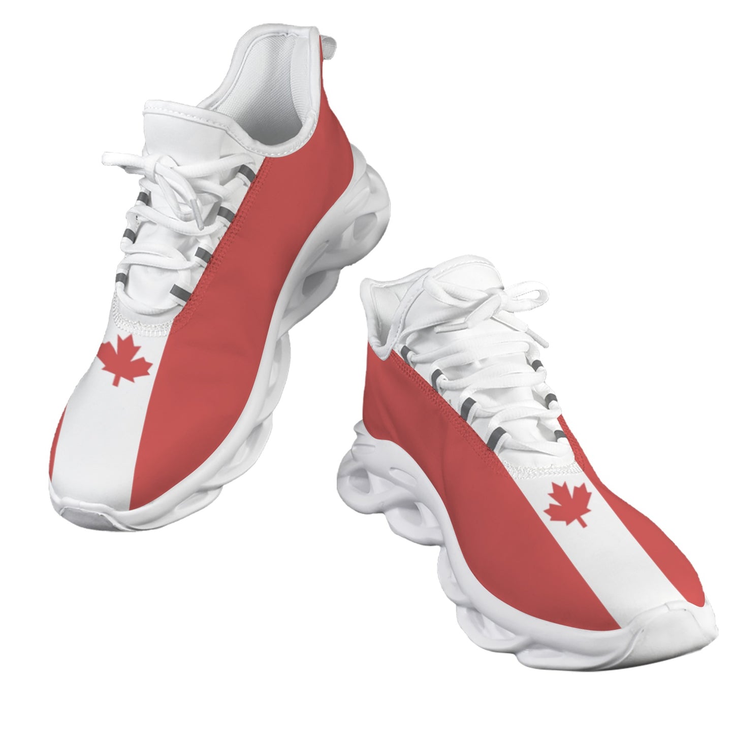 Canada Flag Inspired Men's Twisted Sole Sneakers