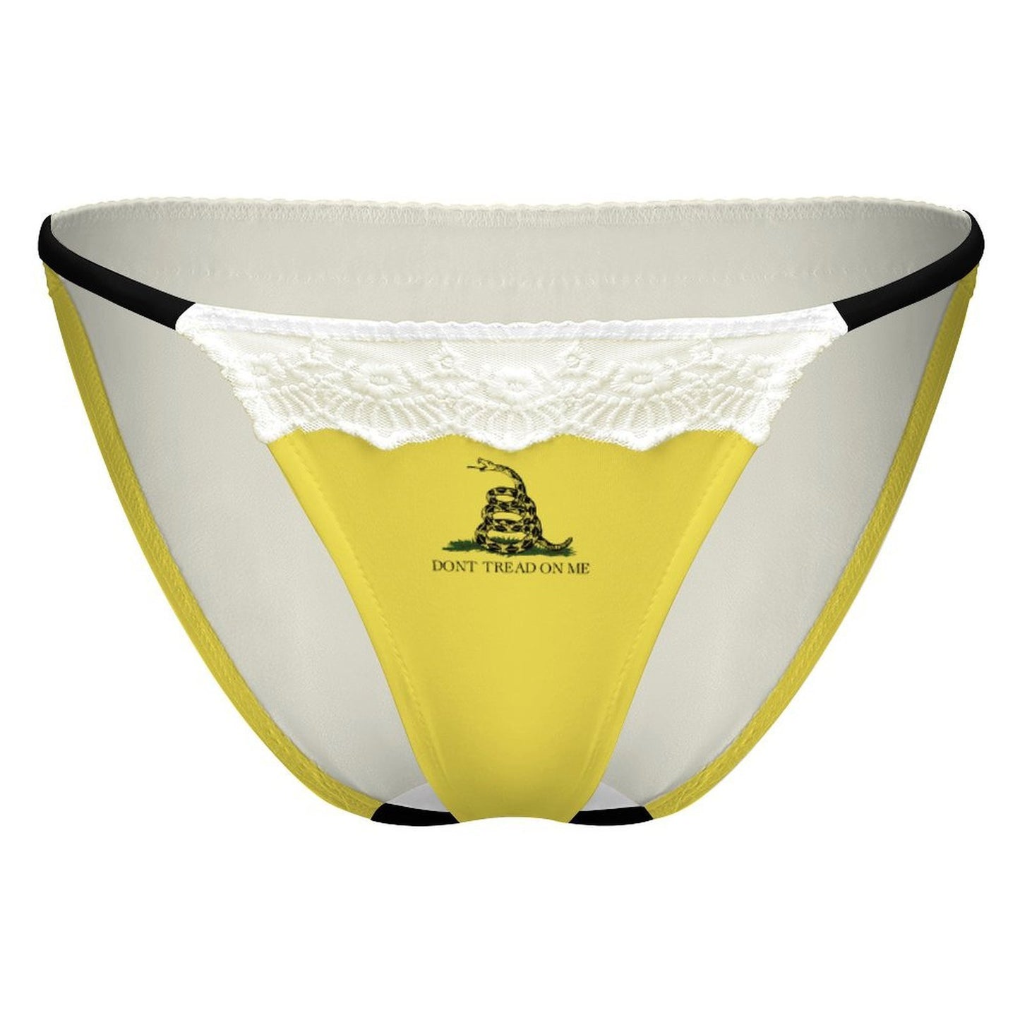 Gadsden Flag Inspired Lace Trim Underwear