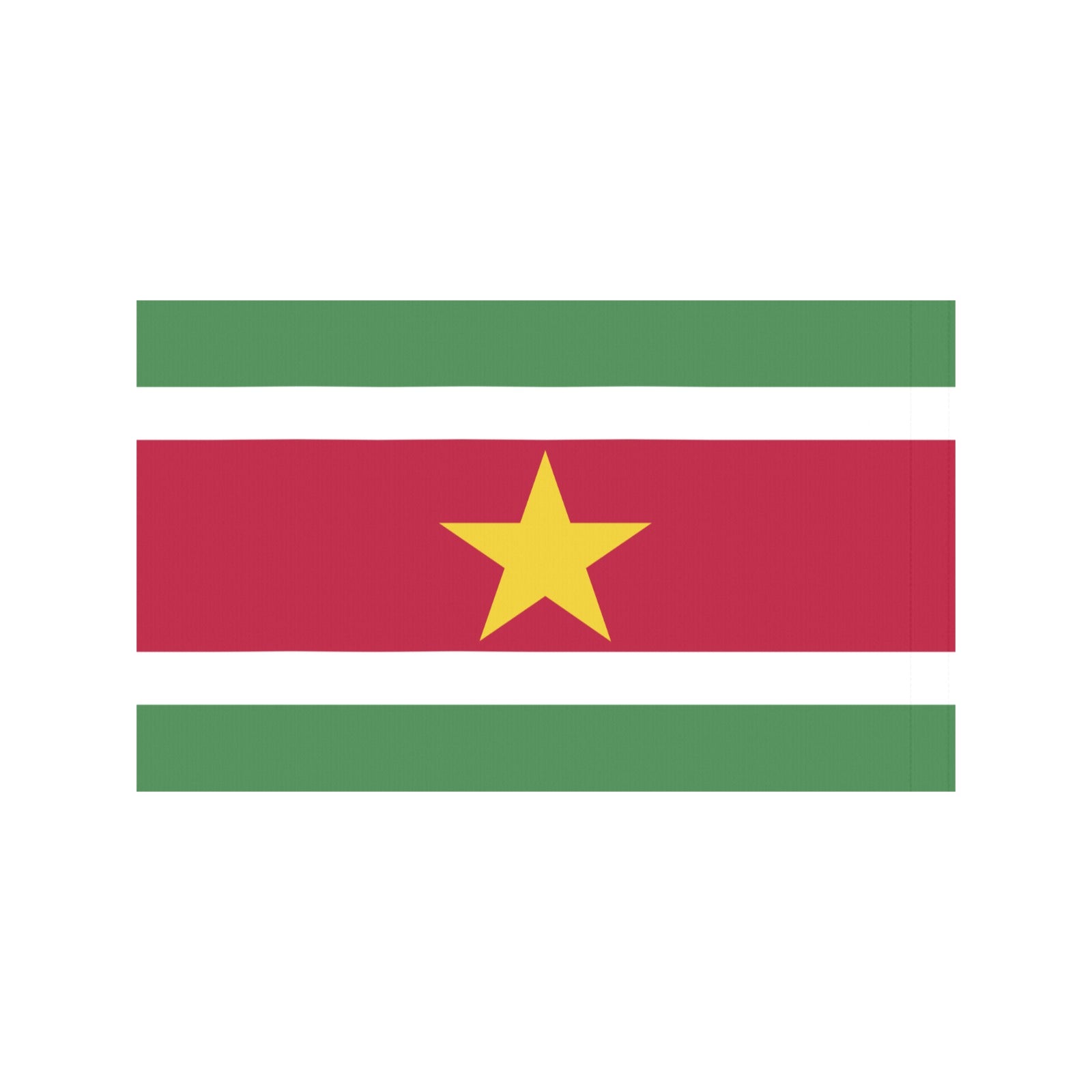 Luv My Flag Suriname flag with green and red stripes.