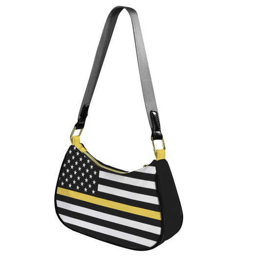 Thin Gold Line Flag Inspired Women's Shoulder Bag
