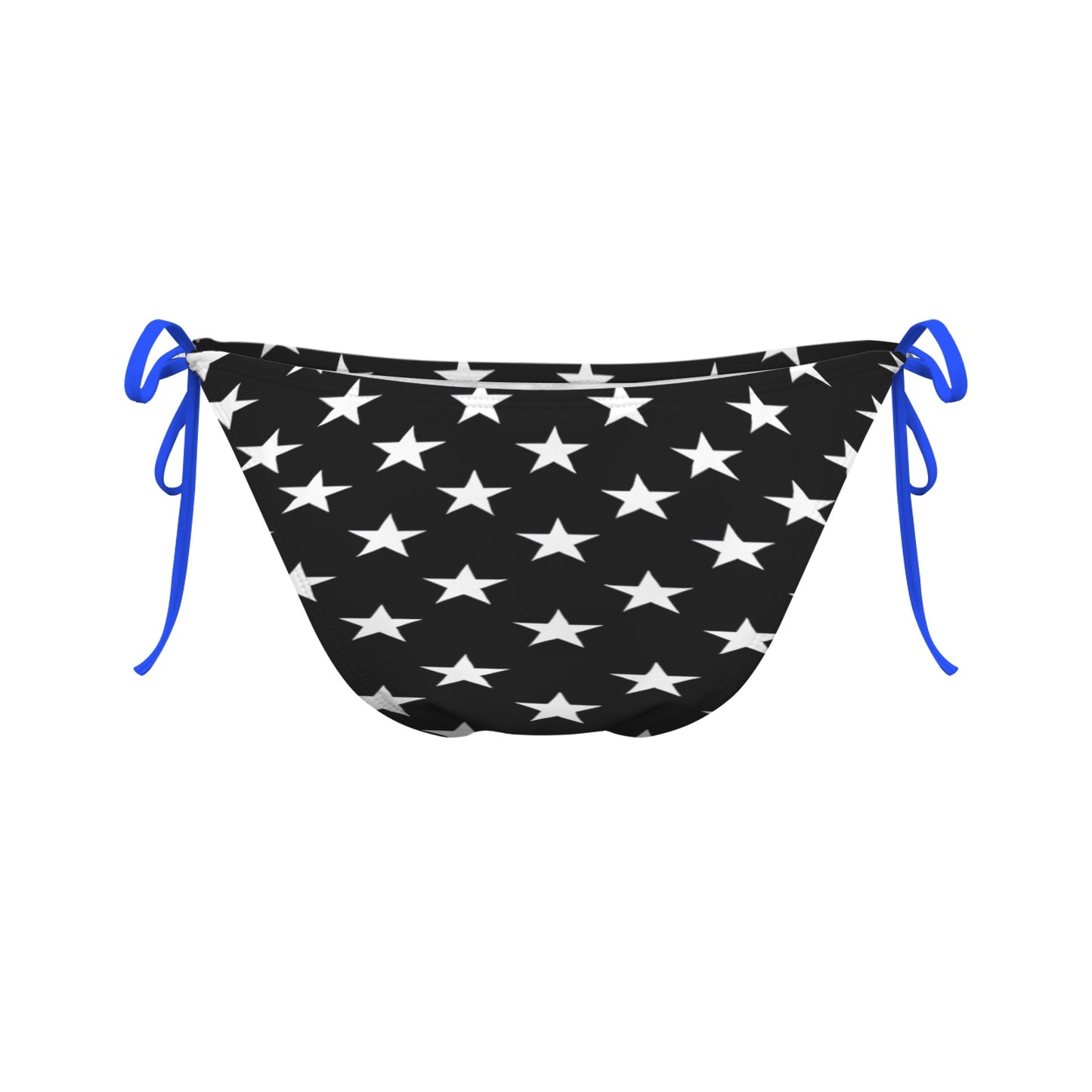 Thin Blue Line Flag Inspired Stars Sexy Halter Bikini Bottom