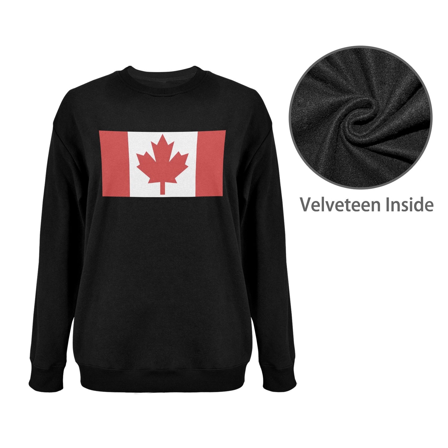 Canada Flag Unisex Fleece Sweatshirt (Made in the USA)