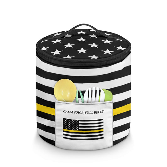 Thin Gold Line Flag Inspired Electric Pressure Cooker Insulation Bag