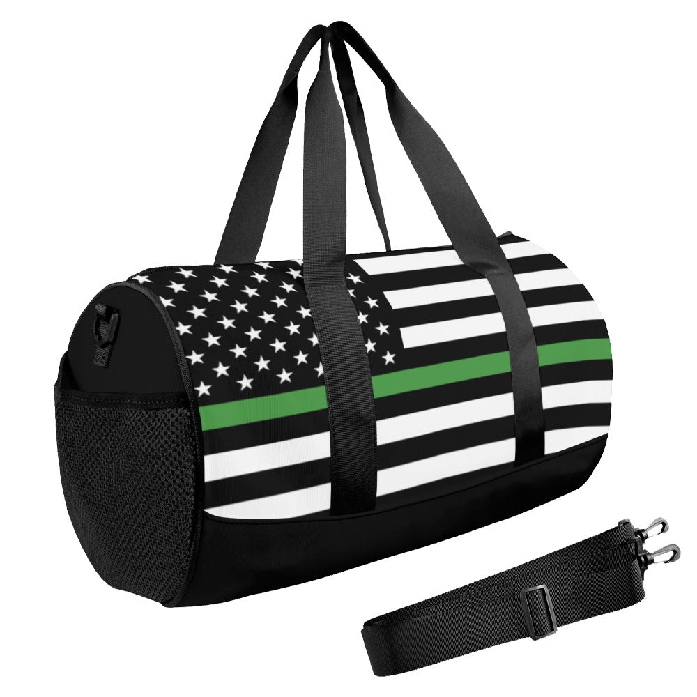 Thin Green Line Flag Inspired Travel Duffel Bag