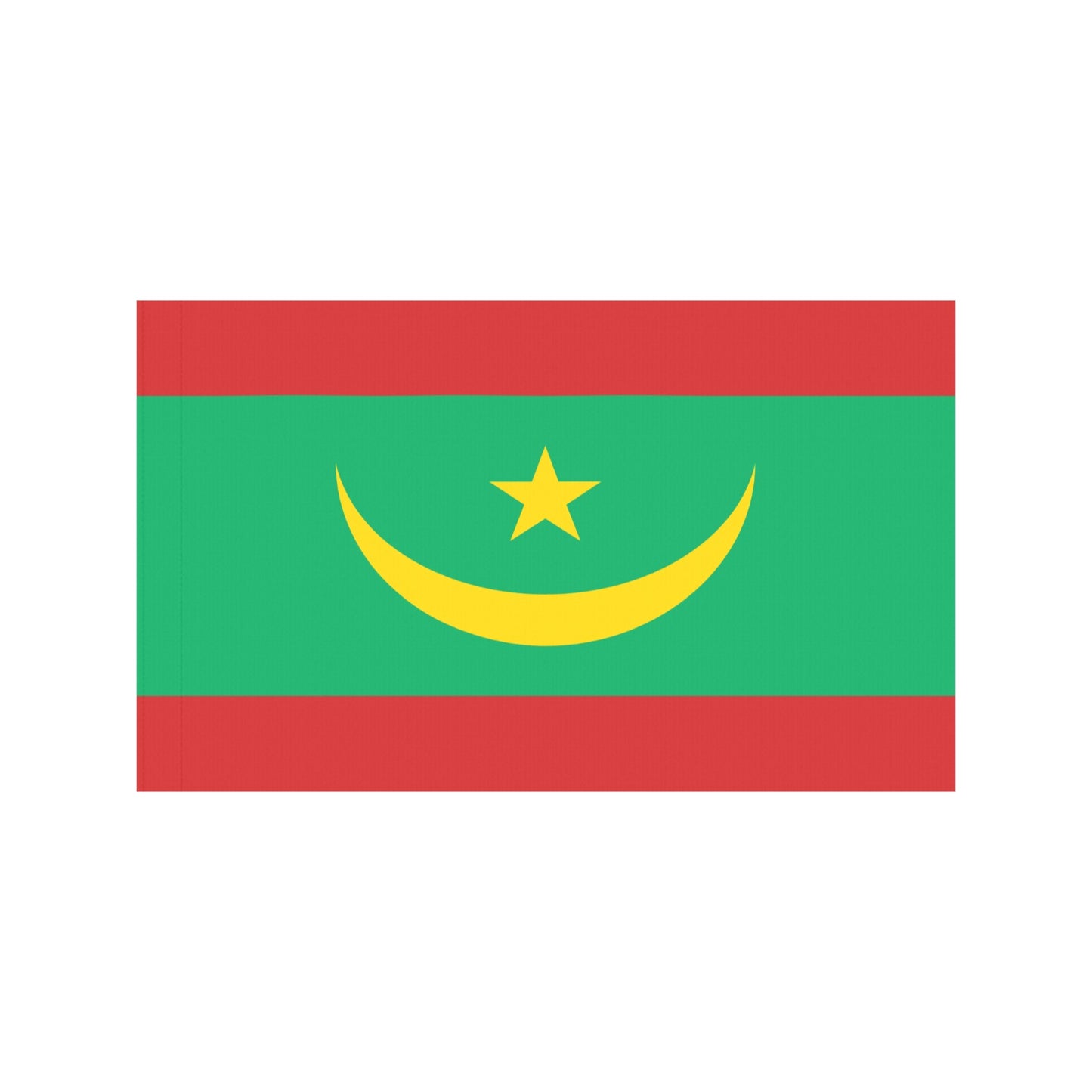[Luv My Flag] Mauritania flag with crescent and star design.