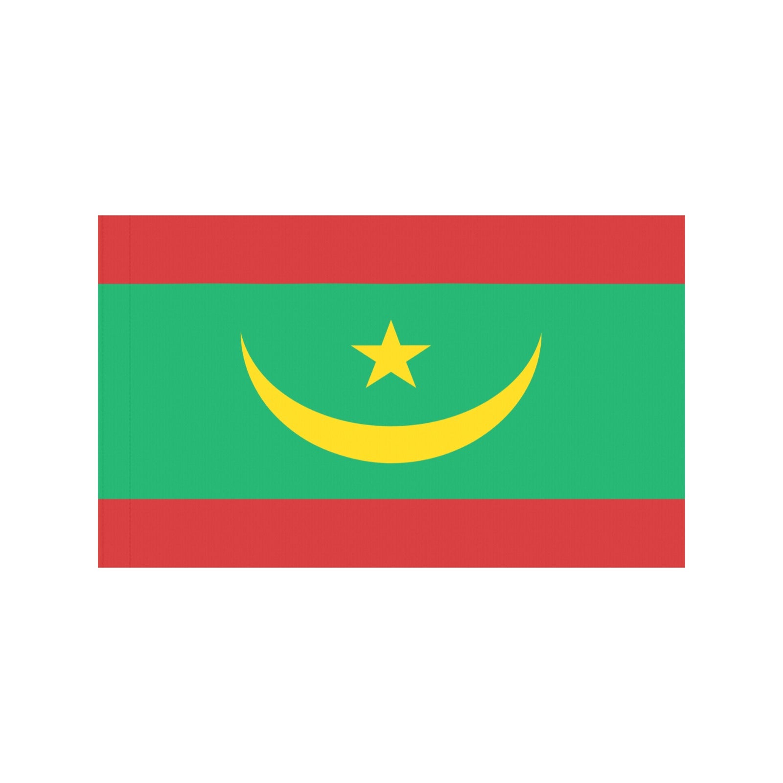 [Luv My Flag] Mauritania flag with crescent and star design.