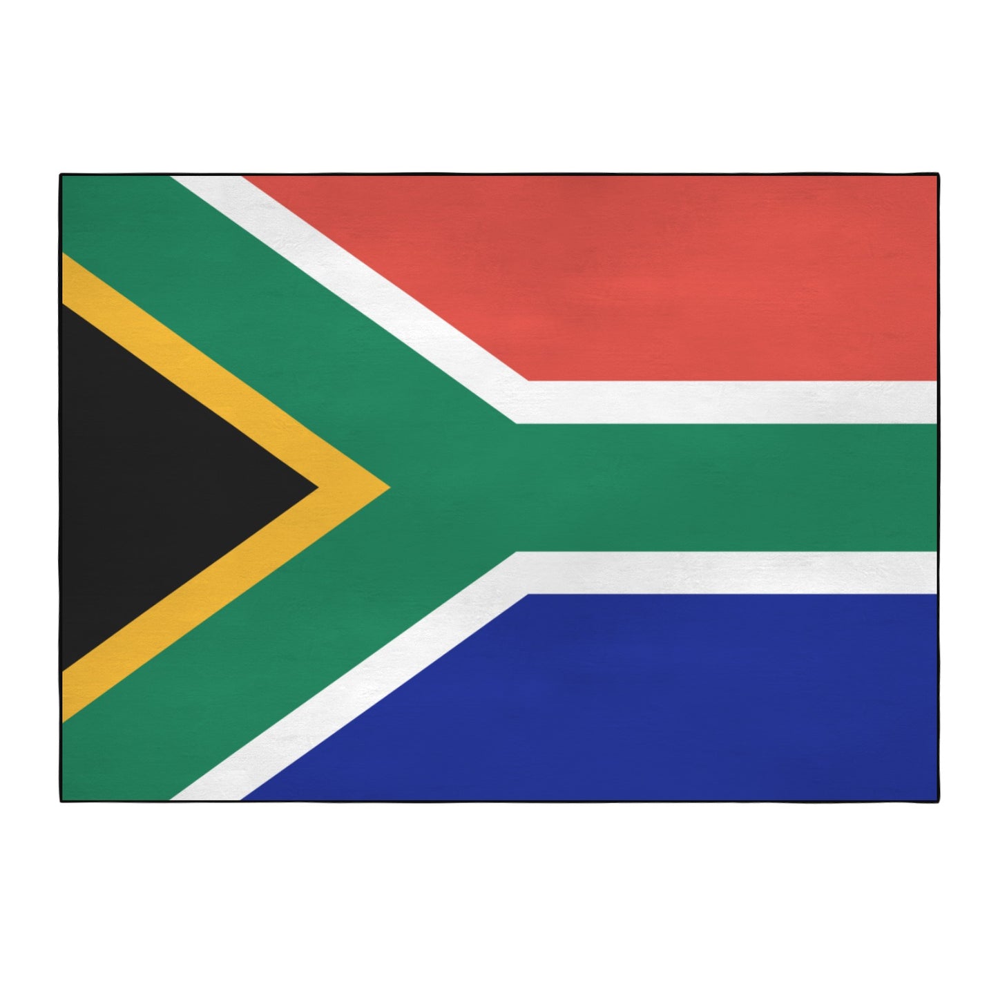 South Africa Flag Inspired 84x60 Inch Area Rug with Black Binding (Made in the USA)