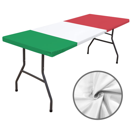 Italy Flag Inspired Custom Elastic Fitted Tablecloth 72x30 inch (Made in the USA)