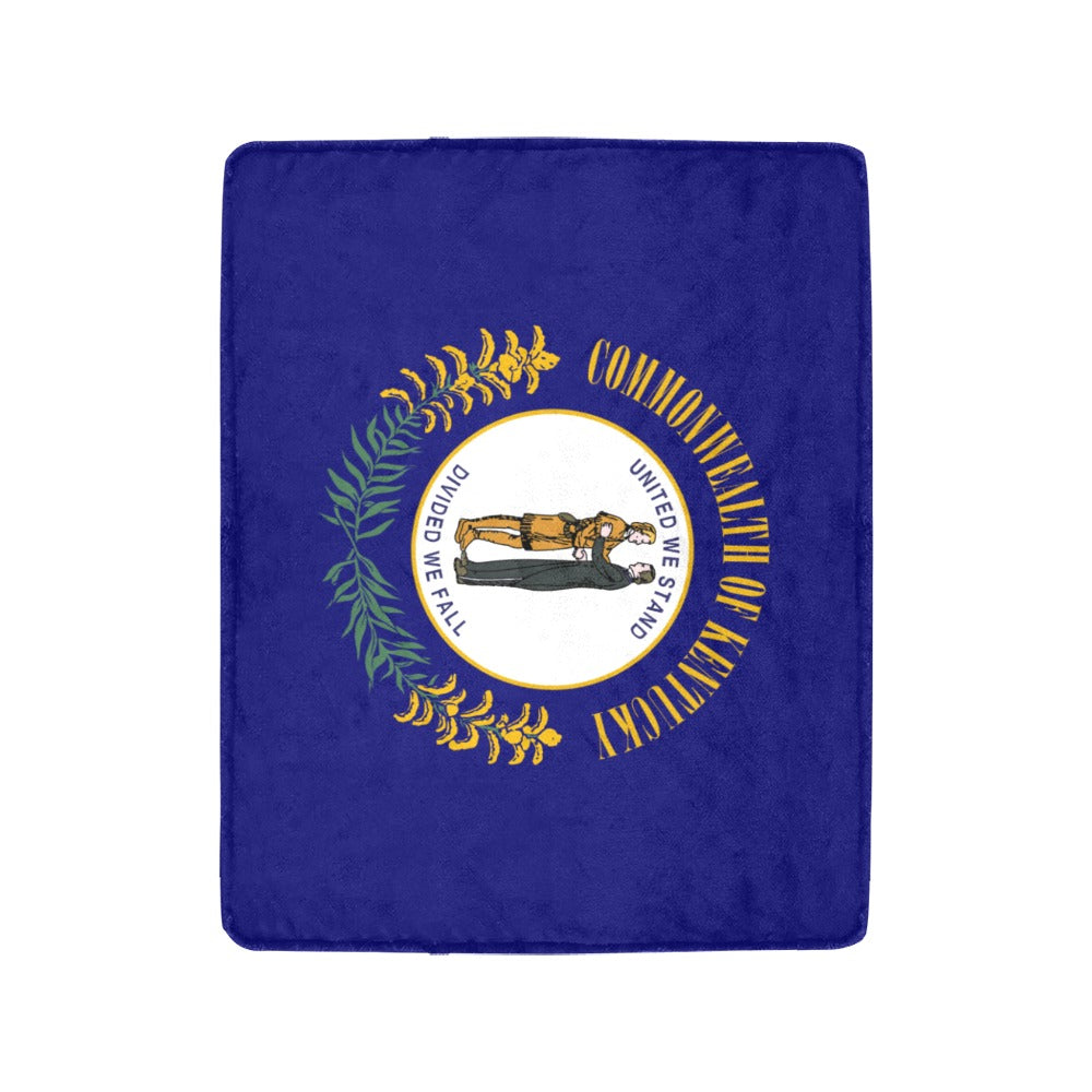 [Luv My Flag] soft blanket featuring Kentucky state design.
