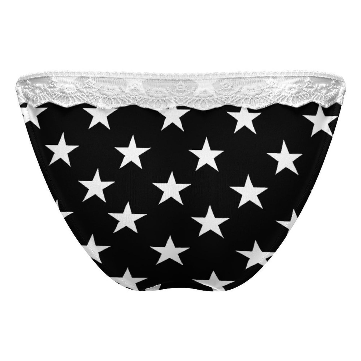 Thin Red Line Flag Inspired Lace Trim Underwear