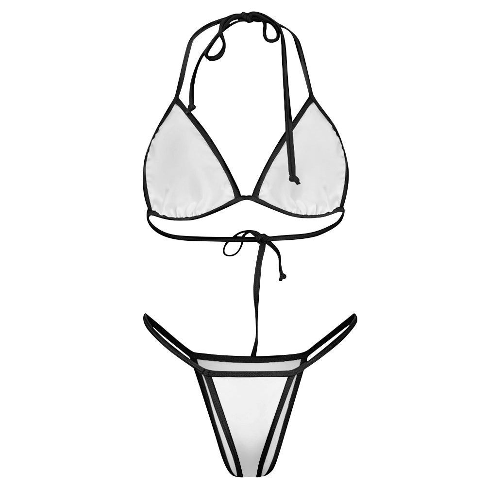 Texas Flag Inspired Women's Triangle Bikini with Thong Bottom