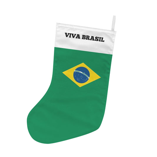Brazil Flag Christmas Stocking(Made in USA)