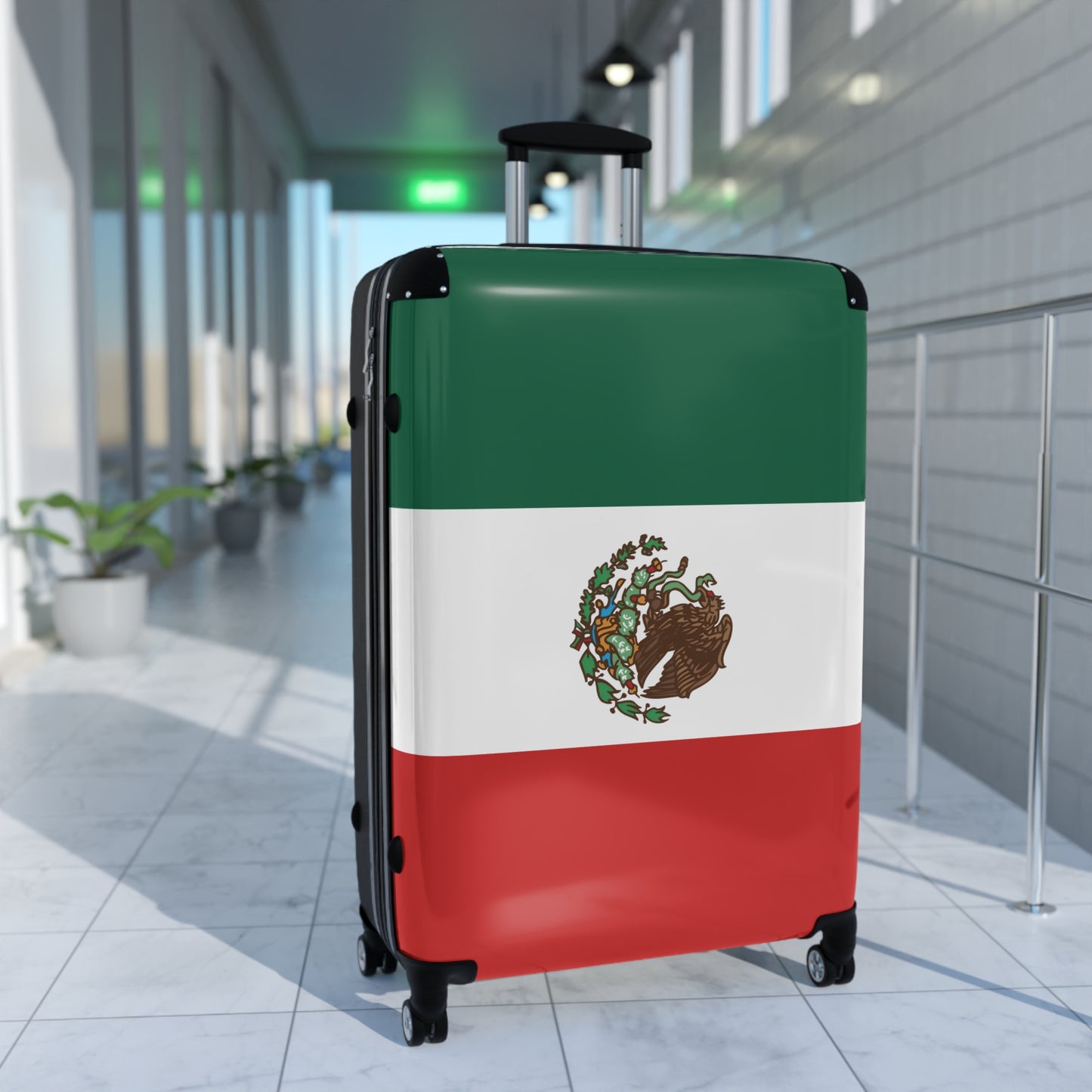 Mexico Flag Inspired Suitcase