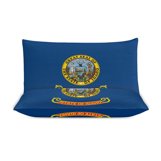 Idaho Flag Inspired 3-Piece Bedding Set (1 Duvet Cover + 2 Pillow Shams) – 102"×90"