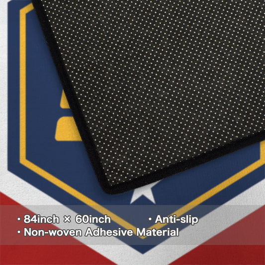 Utah Flag Inspired 84x60 Inch Area Rug with Black Binding (Made in the USA)