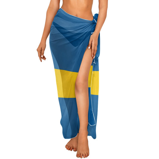 Sweden Flag Inspired Bikini Cover-Up