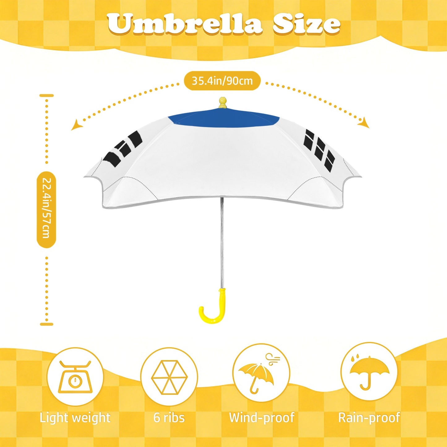 South Korea Flag Inspired Kids Safe Round Corner Umbrella