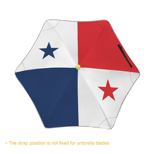 Panama Flag Inspired Kids Safe Round Corner Umbrella