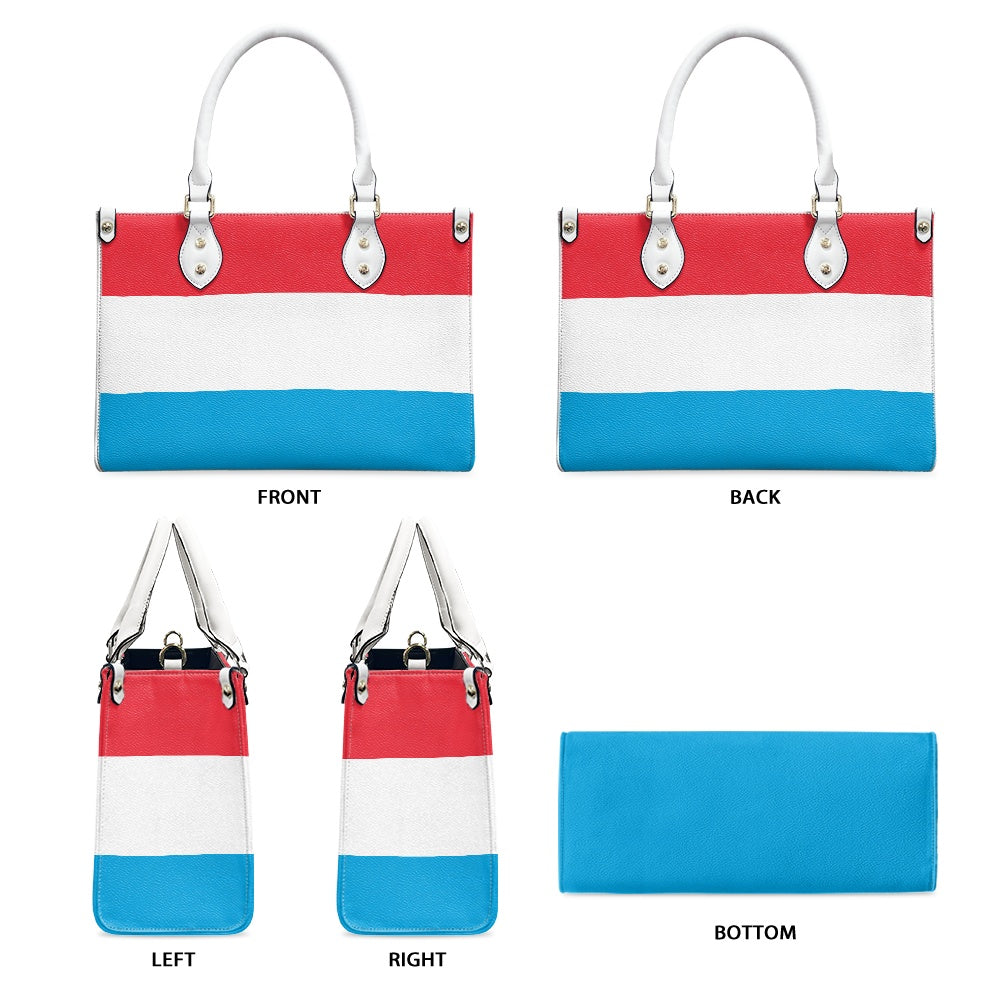 Luxembourg Flag Bag With Vogue – PU Leather Handbag for Daily Mode - Luv My Flag