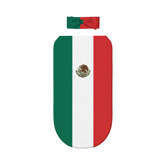 Mexico Flag Inspired Baby Swaddle Sack with Baby Headband
