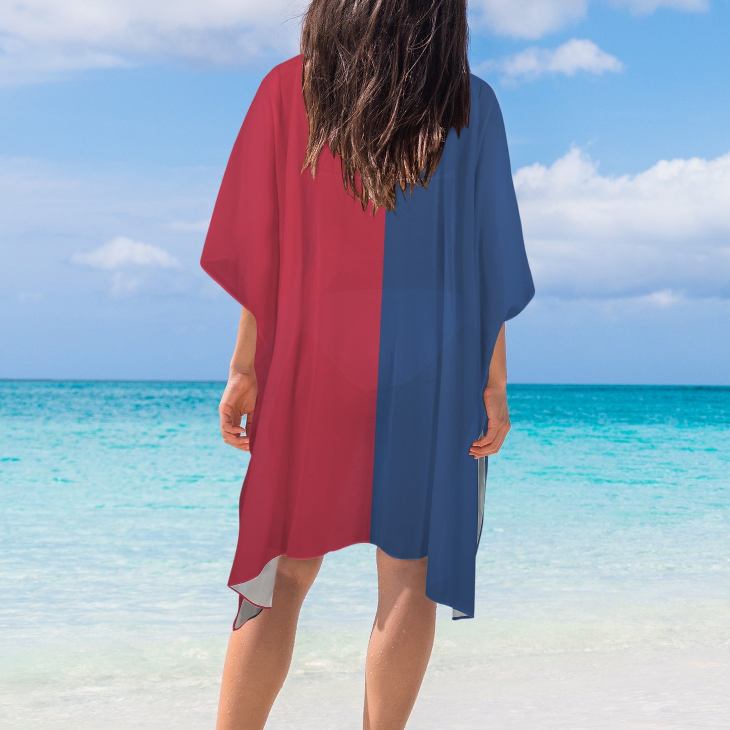 Texas Flag Inspired Women's Long Cover Up