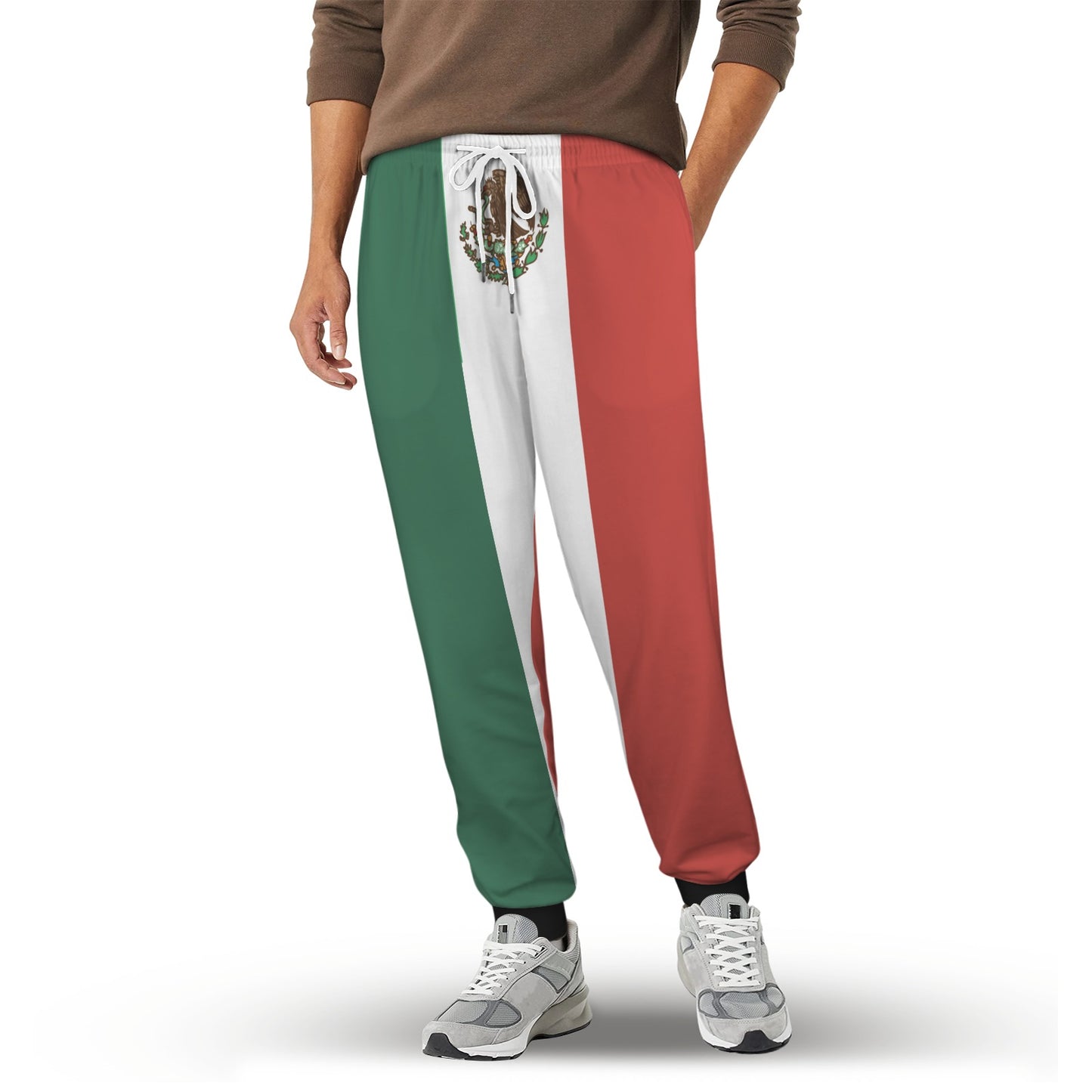 Mexico Flag Inspired Men's Fleece Casual Sweatpants