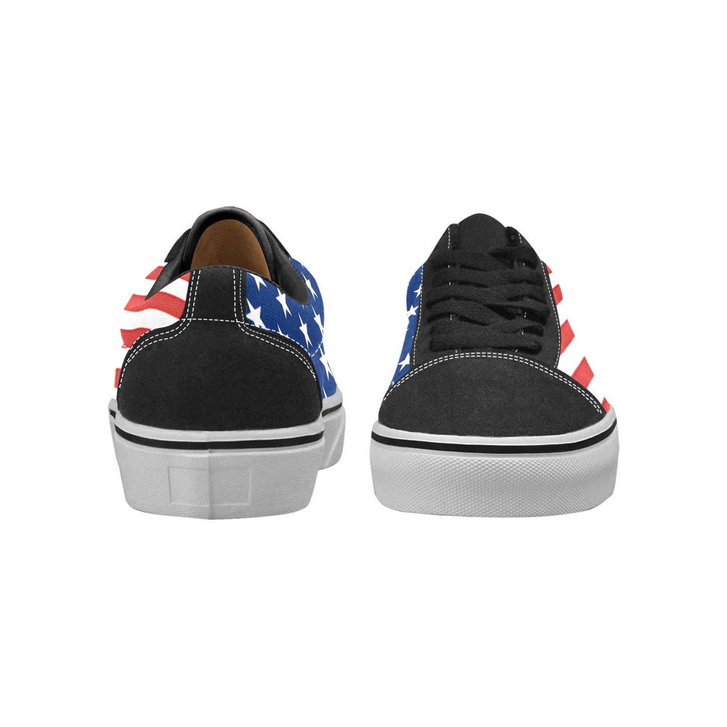 USA/American Flag Inspired Men's Lace-Up Canvas Shoes style-2