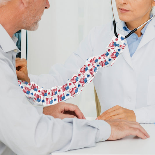 USA/American Flag Inspired Flags and Hearts Pattern Stethoscope Protective Cover