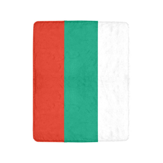 Red, green, white blanket by Luv My Flag brand.