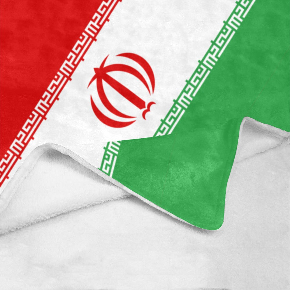 Luv My Flag's blanket featuring Iran's national flag design.