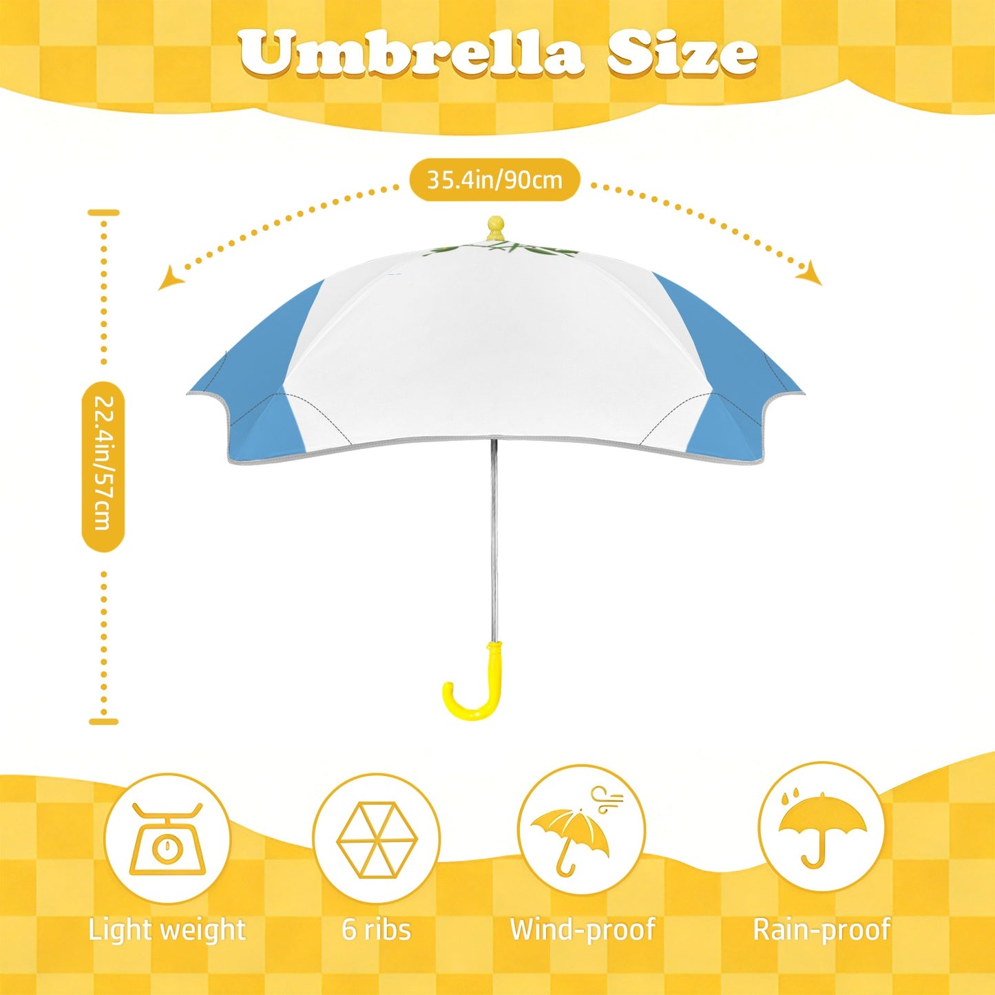 Guatamala Flag Inspired Kids Safe Round Corner Umbrella