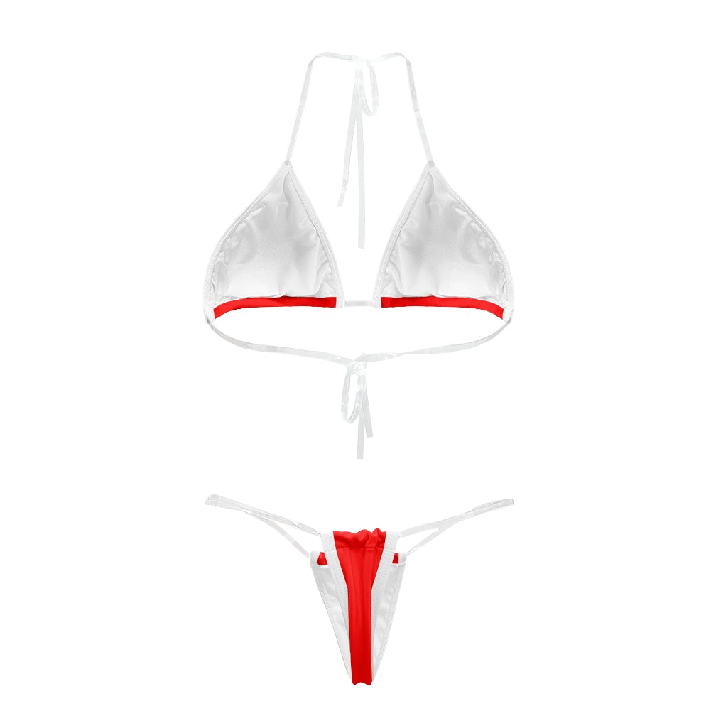 Slovenia Flag Inspired Transparent string bikini