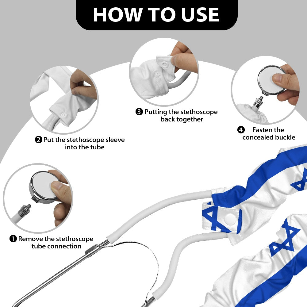 Israel Flag Inspired Stethoscope Protective Cover