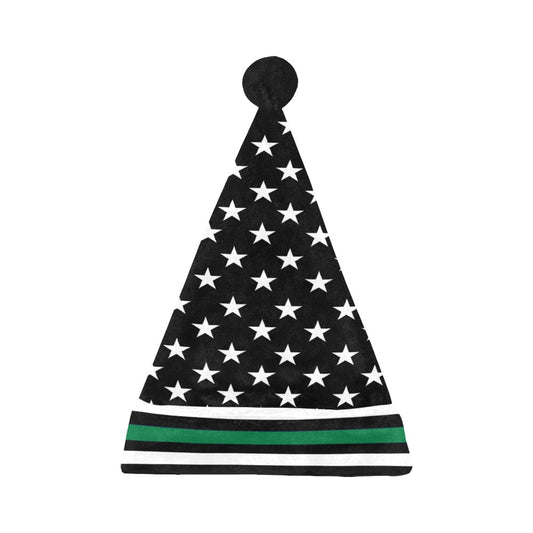 Thin Green Line Flag Christmas Santa Hat