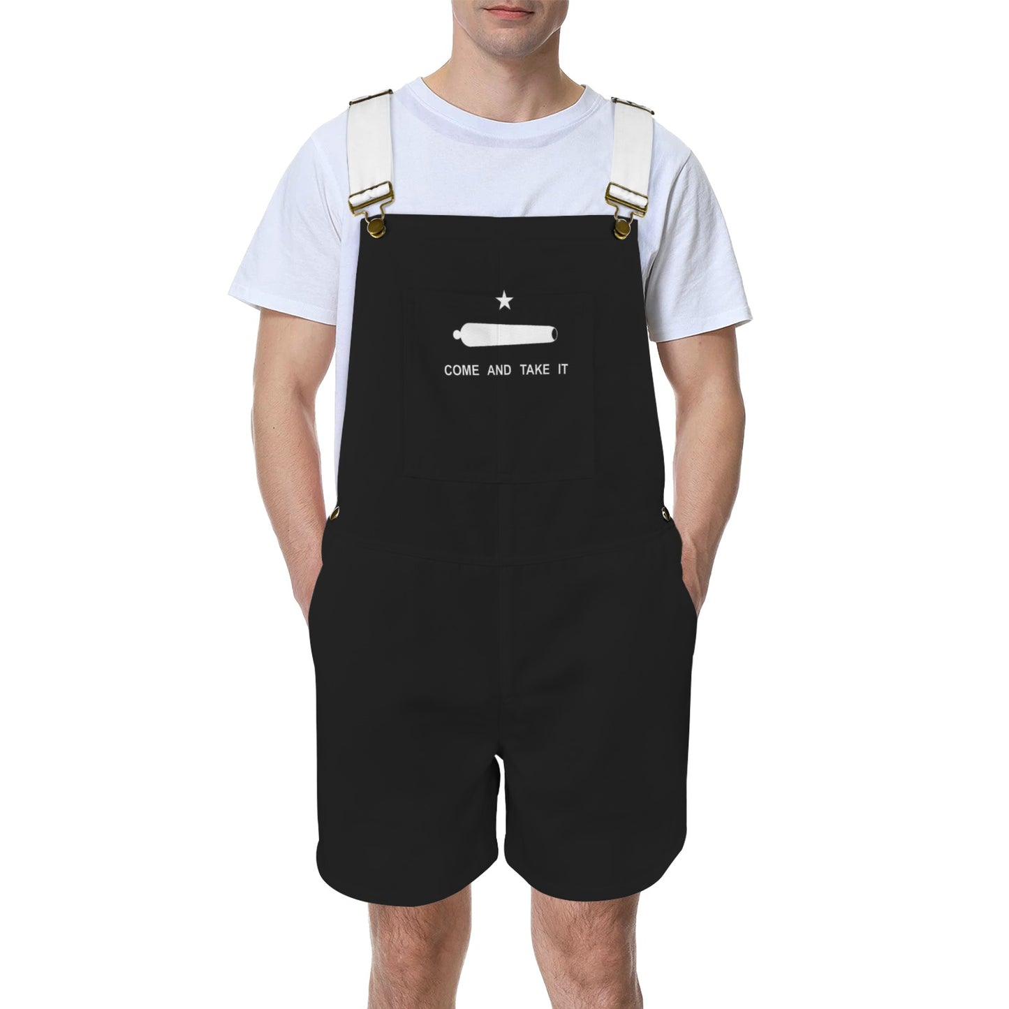 Come and Take It Flag Inspired Unisex Suspender Jumpsuit