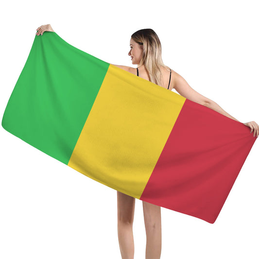 Mali Flag Inspired Custom Bath Towel 29"x58"(Made in USA)