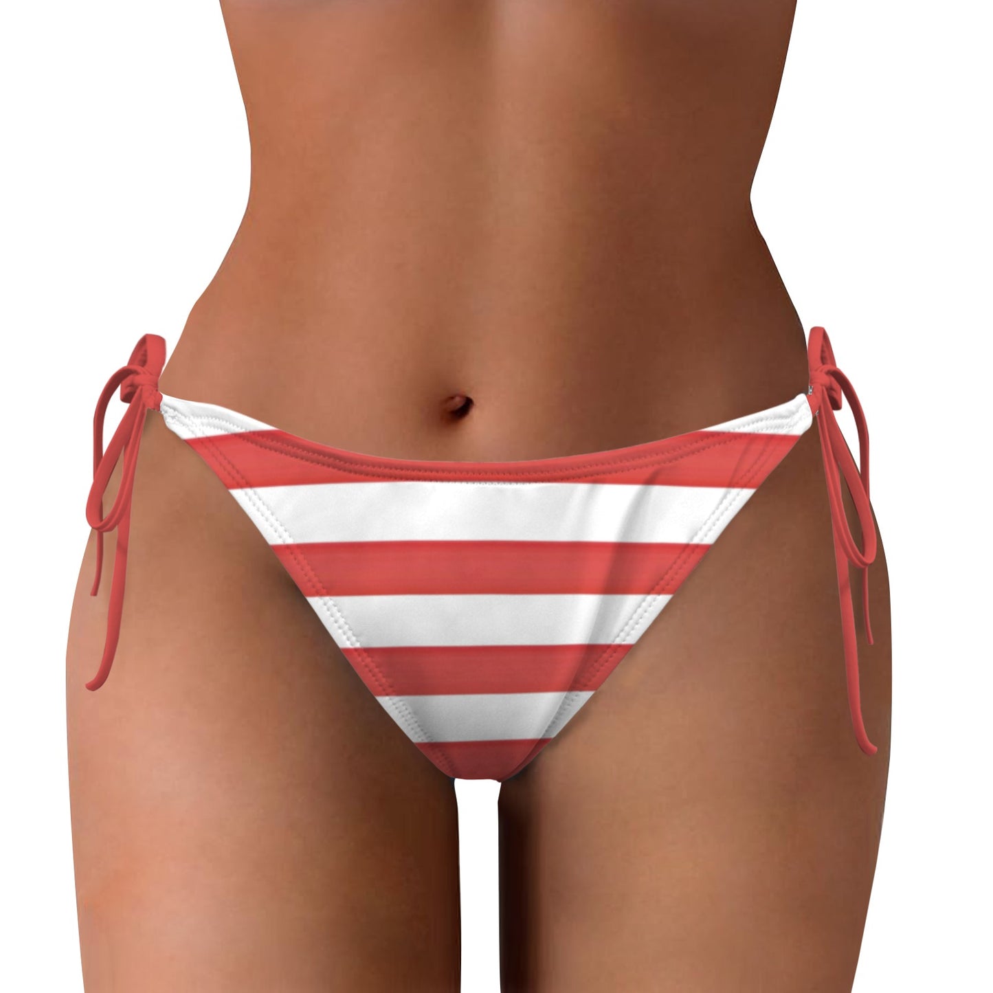 USA/American Flag Inspired Stripes Sexy Halter Bikini Bottom