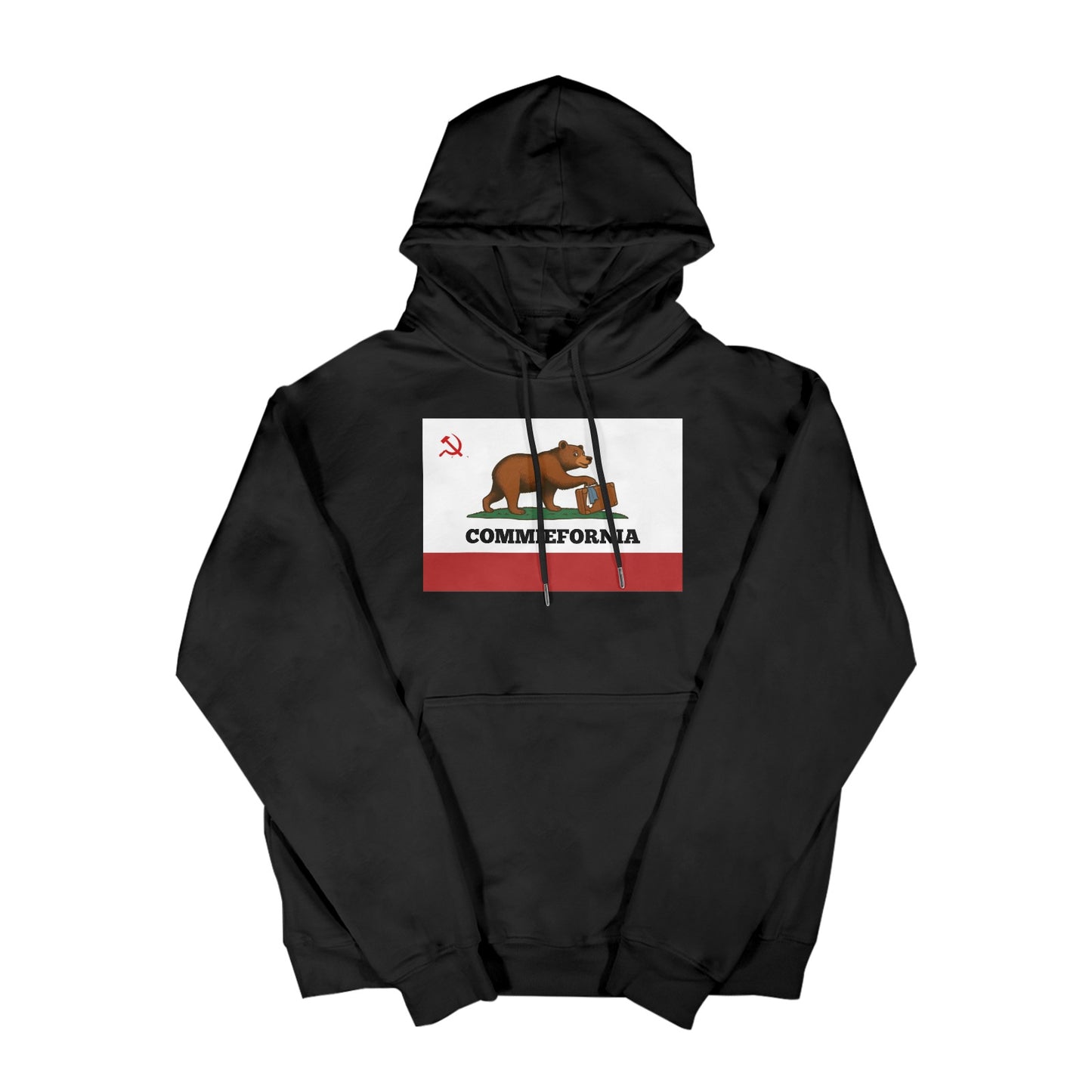 "COMMIEFORNIA" (California Flag Inspired) Men's Hoodie (Made in the USA)