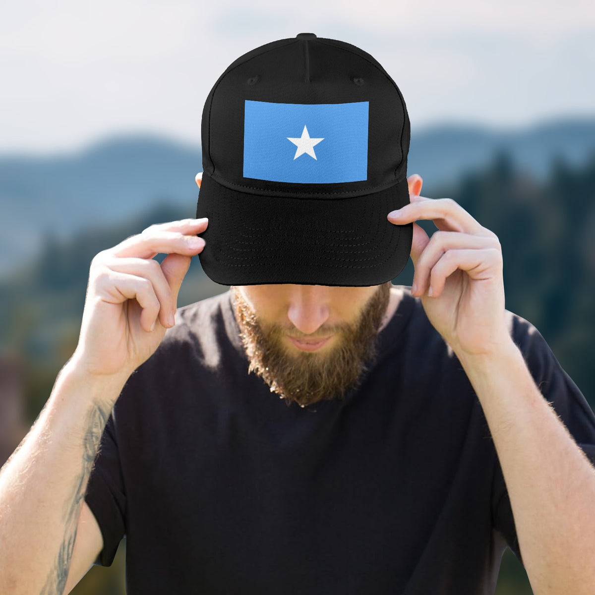 Somalia Flag Inspired Baseball Cap | Printed in the  USA
