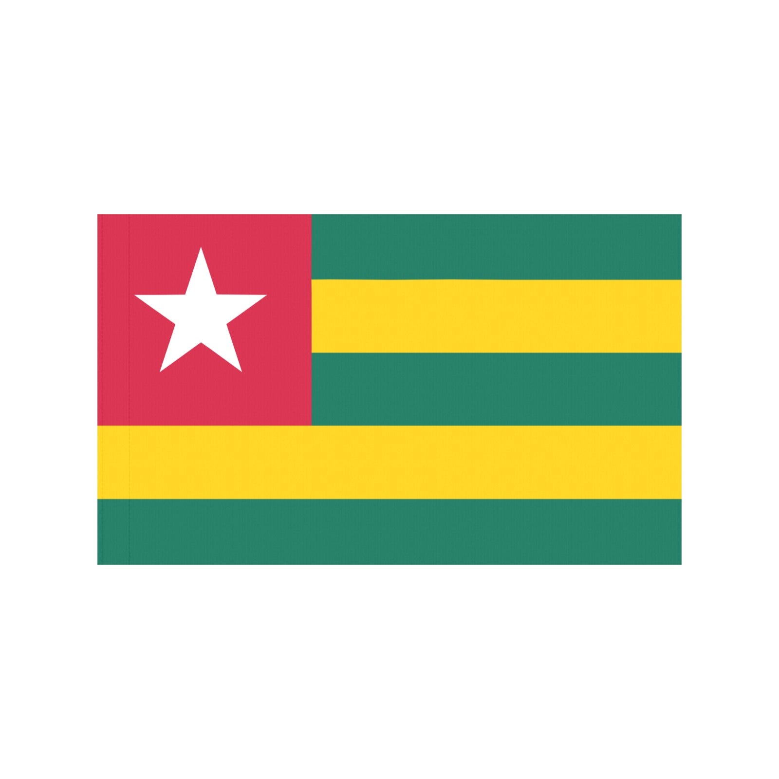 Togo flag design by Luv My Flag, vibrant colors.